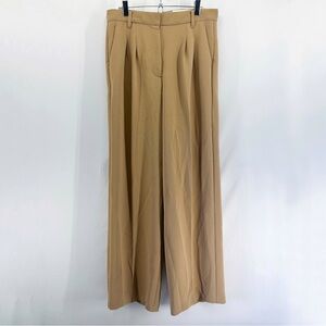 Aritzia Wilfred Tan Effortless Pants Crepe High Rise Wise Leg ALTERED